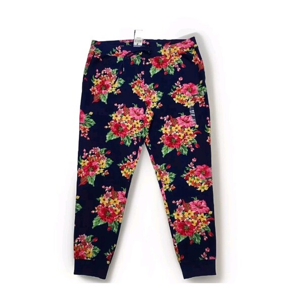Polo Ralph Lauren Men's Double Knit Multicolor Floral Jogger Sweatpants Size M